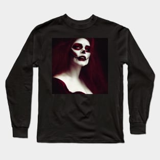 Lady Vampire Halloween Long Sleeve T-Shirt